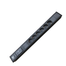 Germany type 16A 6 way PDU socket AV metered PDU with surge protector